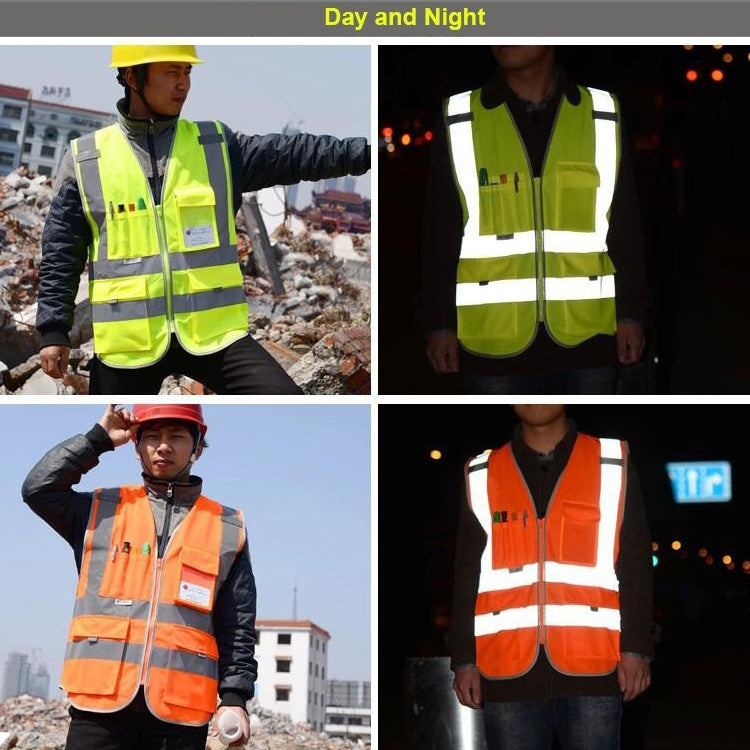 Multi-pockets Safety Vest Reflective Workwear Clothing, Size:L-Chest 118cm(Orange) - Reflective Safety Clothing by PMC Jewellery | Online Shopping South Africa | PMC Jewellery | Buy Now Pay Later Mobicred