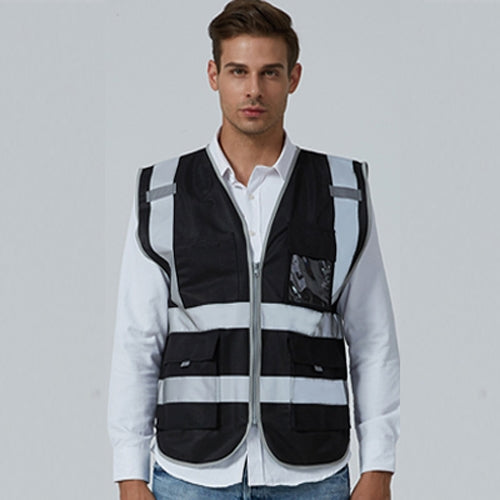 Multi-pockets Safety Vest Reflective Workwear Clothing, Size:M-Chest 112cm(Black) - Reflective Safety Clothing by PMC Jewellery | Online Shopping South Africa | PMC Jewellery | Buy Now Pay Later Mobicred