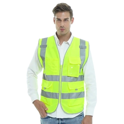 Multi-pockets Safety Vest Reflective Workwear Clothing, Size:M-Chest 112cm(Yellow) - Reflective Safety Clothing by PMC Jewellery | Online Shopping South Africa | PMC Jewellery | Buy Now Pay Later Mobicred