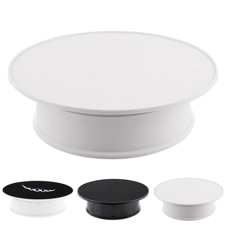 20cm 360 Degree Electric Rotating Turntable Display Stand Photography Video Shooting Props Turntable, Load 1.5kg, Powered by Battery(White) - free shipping - PMc TechLife - Order now!