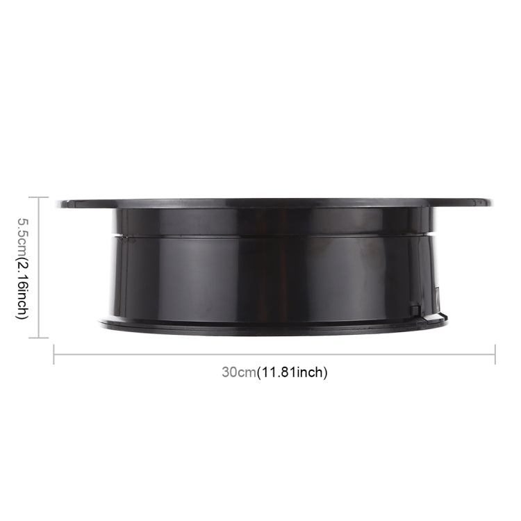 30cm 360 Degree Electric Rotating Turntable Display Stand Video Shooting Props Turntable for Photography, Load 4kg (Black) - free shipping - PMc TechLife - Order now!