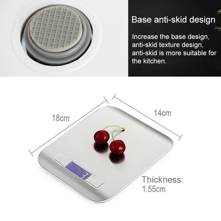BOH-2012 Digital Multi-function Stainless Steel Food Kitchen Scale with LCD Display, Specification: 10kg/1g(Rose Gold) - Kitchen Scales by PMC Jewellery | Online Shopping South Africa | PMC Jewellery | Buy Now Pay Later Mobicred