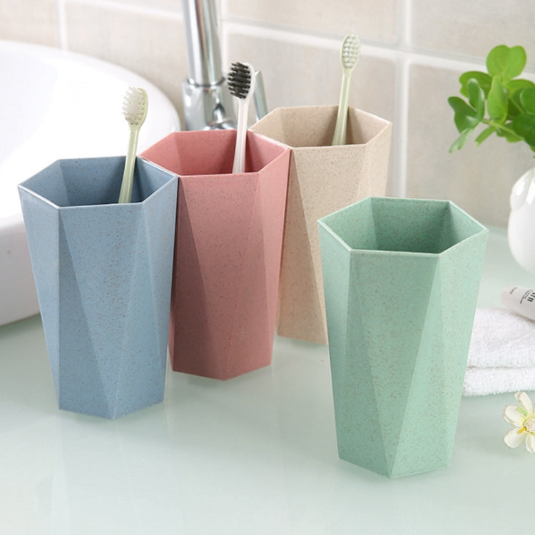 Creative Geometric Rhombus Toothbrushing Cup Home Couple Mouthwash Cup, Capacity:201-300ml(Beige) - Cups by PMC TechLife | Online Shopping South Africa | PMC TechLife