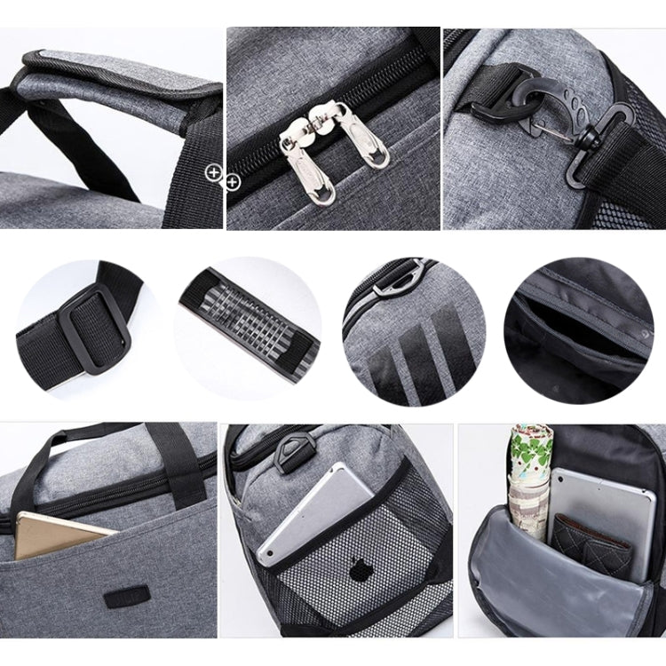 Mens / Ladies Large Capacity Travel Bags Portable Multifunctional Handbag(Black) - Handbags by PMC TechLife | Online Shopping South Africa | PMC TechLife | Buy Now Pay Later Mobicred
