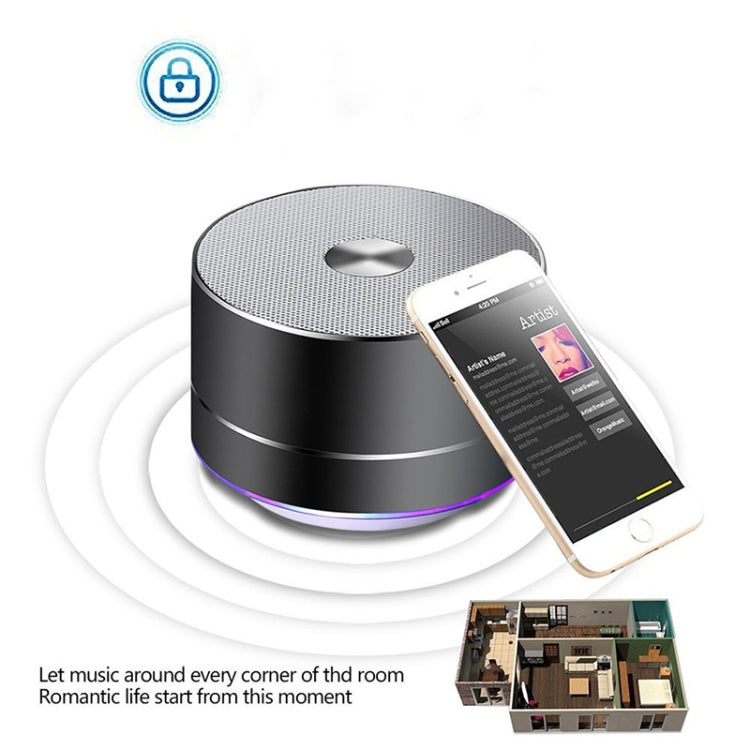 Portable Wireless Bluetooth Speaker Stereo LED Speakers with Built-in Mic MP3 MINI Subwoof Smart Column Loudspeaker(Grey) - Desktop Speaker by PMC TechLife | Online Shopping South Africa | PMC TechLife