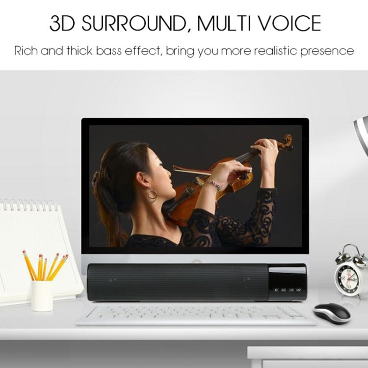 TOPROAD High Power 10W HIFI Portable Wireless Bluetooth Speaker Stereo Soundbar TF FM USB Subwoofer Column for Computer TV Phone(Black) - free shipping - PMC Jewellery - Order now!