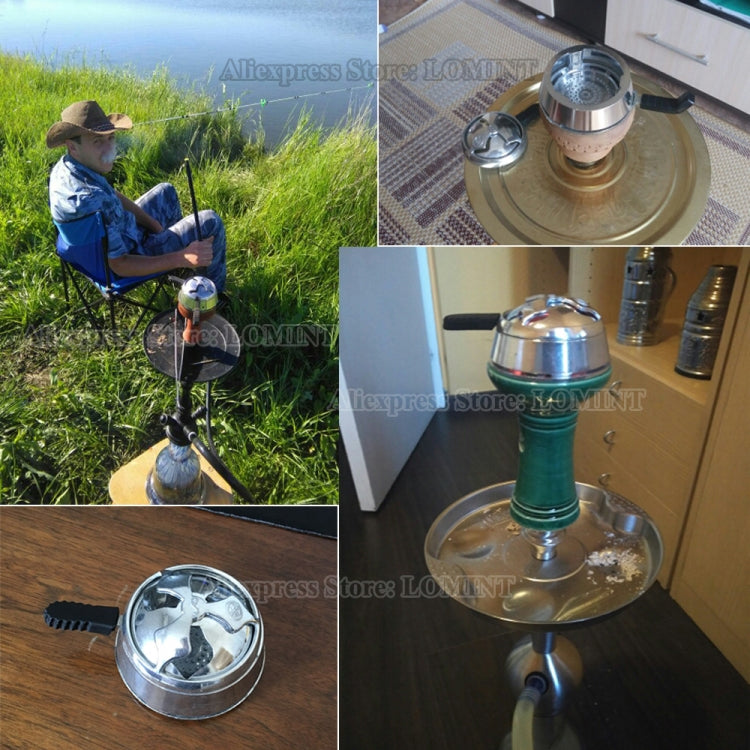 Aluminum Alloy Kaloud Charcoal Holder Stove Burner for Shisha Hookah Bowl Hookah Head Heat Keeper(Black) - Cigarette Box & Ashtrays by PMc TechLife | Online Shopping South Africa | PMc TechLife | Buy Now Pay Later Mobicred