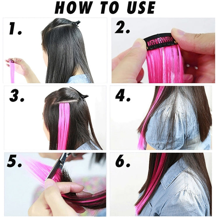 10 PCS Chemical Fiber Wig One-Step Gradient Color Single Card Wig, Stretched Length:24inches(47#) - free shipping - PMC TechLife - Order now!