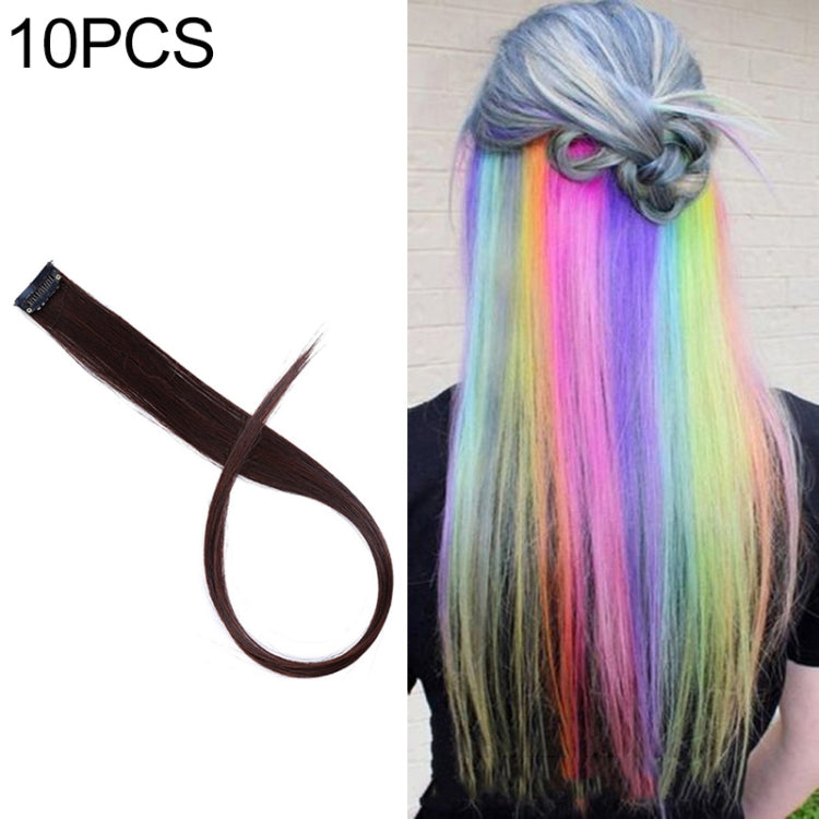 10 PCS Chemical Fiber Wig One-Step Gradient Color Single Card Wig, Stretched Length:24inches(30#) - free shipping - PMC TechLife - Order now!