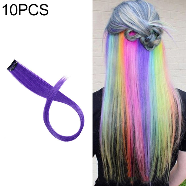 10 PCS Chemical Fiber Wig One-Step Gradient Color Single Card Wig, Stretched Length:24inches(54#) - free shipping - PMC TechLife - Order now!