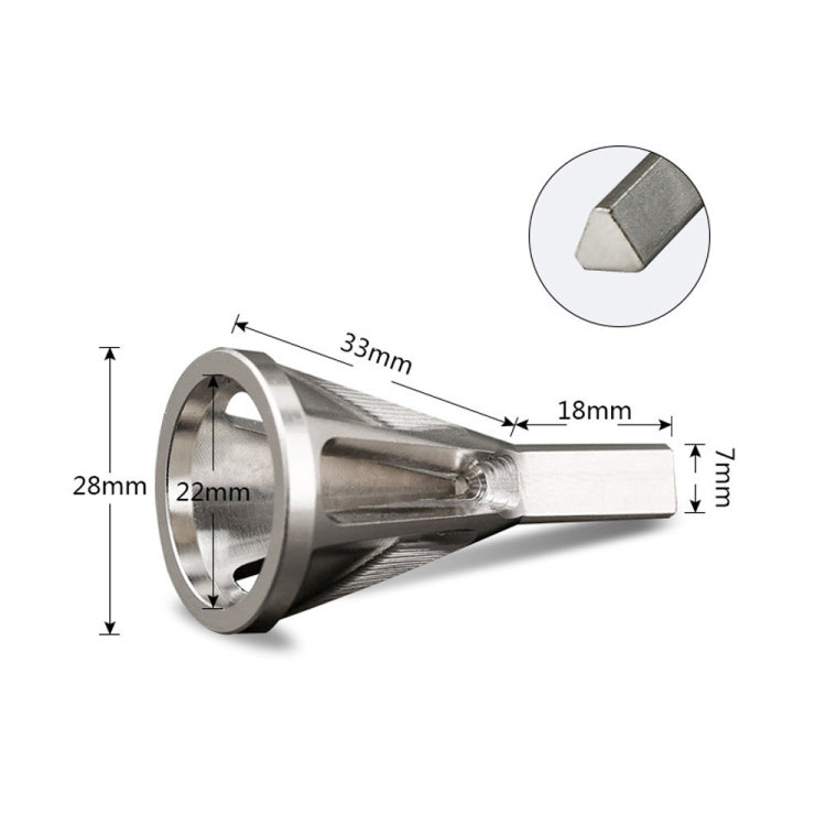 Chamfer Stainless Steel Deburring External Chamfer Tool Silver Triangle Handle Six-slot Chamfer - Others by PMC TechLife | Online Shopping South Africa | PMC TechLife | Buy Now Pay Later Mobicred