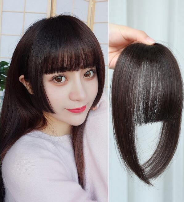 Women Fake Fringe Clip In Bangs Hair Extensions with High Temperature Synthetic Fiber(Dark Brown) - free shipping - PMC TechLife - Order now!