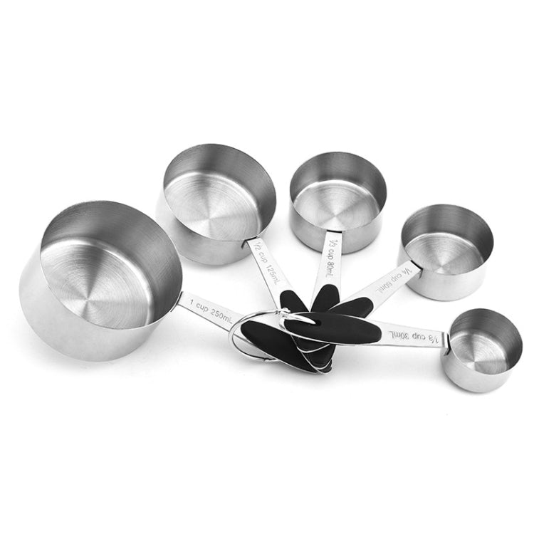 5 in 1 Stainless Steel Measuring Spoon Set Coffee Spoon Baking Kitchen Gadget, Style:Measuring Cup(Black) - Coffee Tools by PMC TechLife | Online Shopping South Africa | PMC TechLife | Buy Now Pay Later Mobicred
