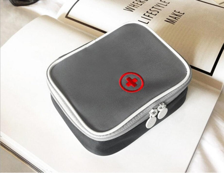Cute Heart Mini Medicine Bag First Aid Emergency Kits Organizer Outdoor Household Pill Bag, Size: 13x10x4cm(Grey) - free shipping - PMC TechLife - Order now!