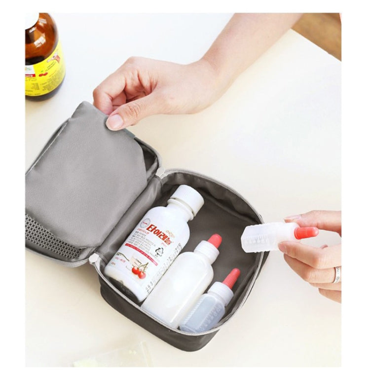 Cute Heart Mini Medicine Bag First Aid Emergency Kits Organizer Outdoor Household Pill Bag, Size: 13x10x4cm(Grey) - free shipping - PMC TechLife - Order now!
