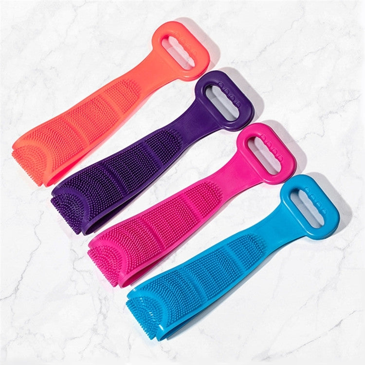 Silicone Massage Pull Strap Bath Brush Powerful Exfoliating Rubbing Bath Artifact(Sky Blue) - Bath Brushes & Sponges by PMC TechLife | Online Shopping South Africa | PMC TechLife