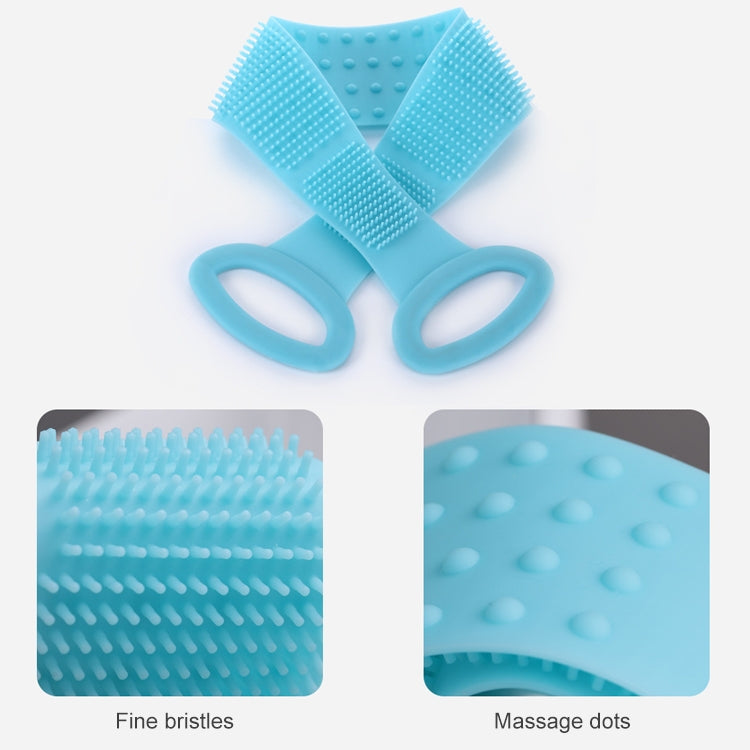 Silicone Massage Pull Strap Bath Brush Powerful Exfoliating Rubbing Bath Artifact(Sky Blue) - Bath Brushes & Sponges by PMC TechLife | Online Shopping South Africa | PMC TechLife