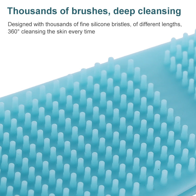 Silicone Massage Pull Strap Bath Brush Powerful Exfoliating Rubbing Bath Artifact(Sky Blue) - Bath Brushes & Sponges by PMC TechLife | Online Shopping South Africa | PMC TechLife