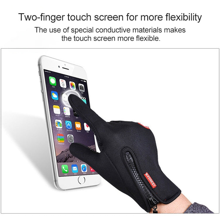 Cycling Gloves Full Finger Neoprene PU Breathable Leather Warm Winter Outdoor Sports Gloves(Blue) - free shipping - PMC TechLife - Order now!