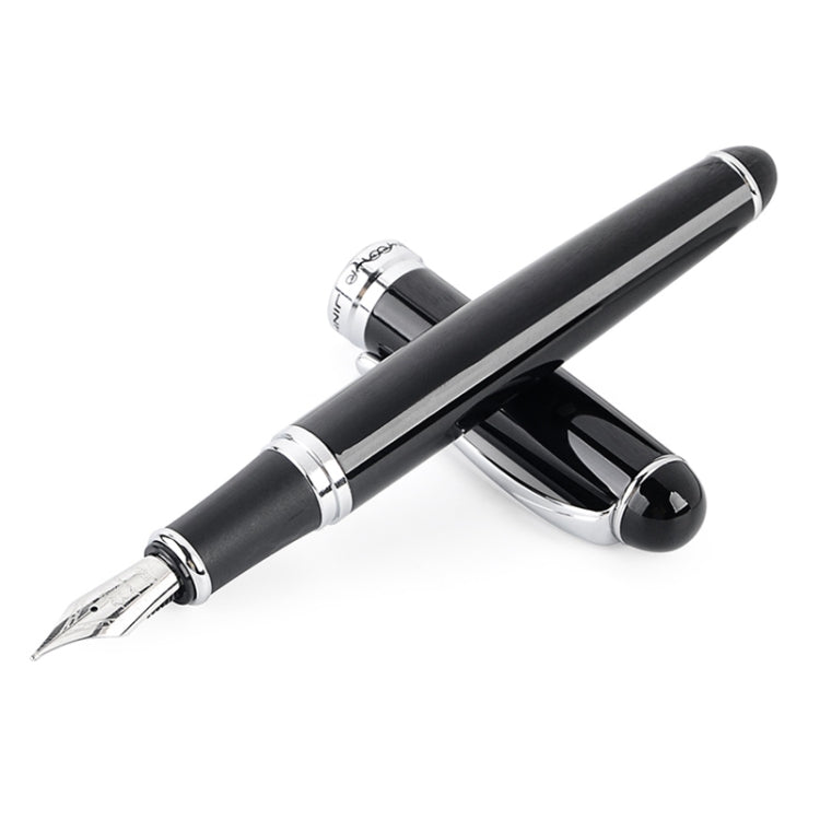 X750 Stationery Stainless Steel Fountain Pen Medium Nib Ink Pens School Oiifice Gift, Nib Size:0.5mm(Black) - Fountain Pens by PMc TechLife | Online Shopping South Africa | PMc TechLife | Buy Now Pay Later Mobicred