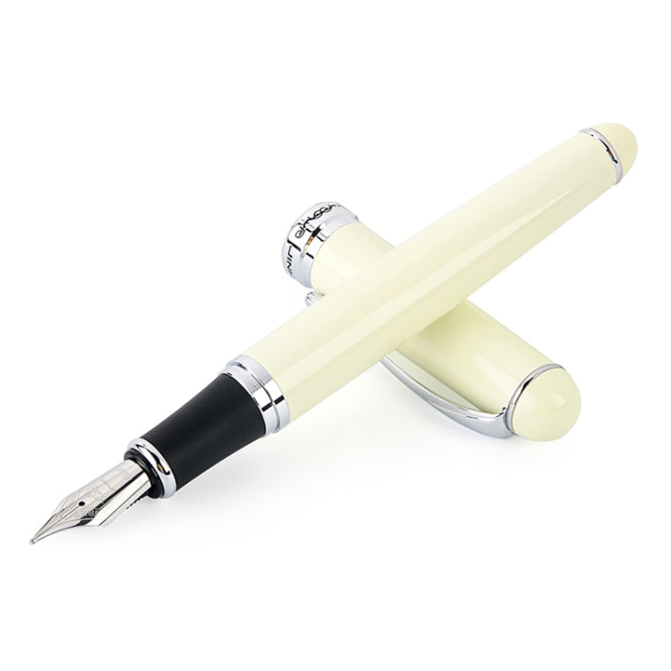 X750 Stationery Stainless Steel Fountain Pen Medium Nib Ink Pens School Oiifice Gift, Nib Size:0.5mm(Ivory) - Fountain Pens by PMc TechLife | Online Shopping South Africa | PMc TechLife | Buy Now Pay Later Mobicred