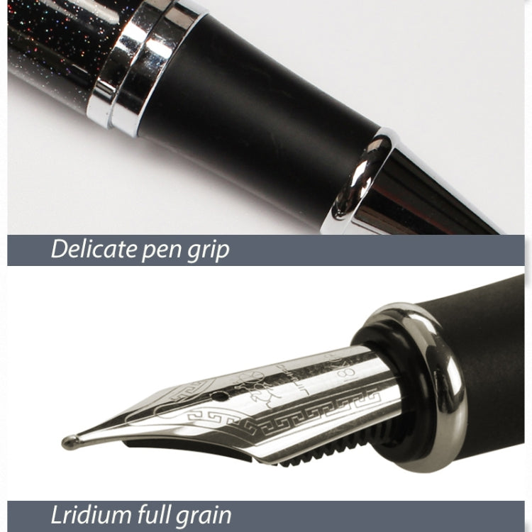 X750 Stationery Stainless Steel Fountain Pen Medium Nib Ink Pens School Oiifice Gift, Nib Size:1.1mm(Black) - Fountain Pens by PMc TechLife | Online Shopping South Africa | PMc TechLife | Buy Now Pay Later Mobicred