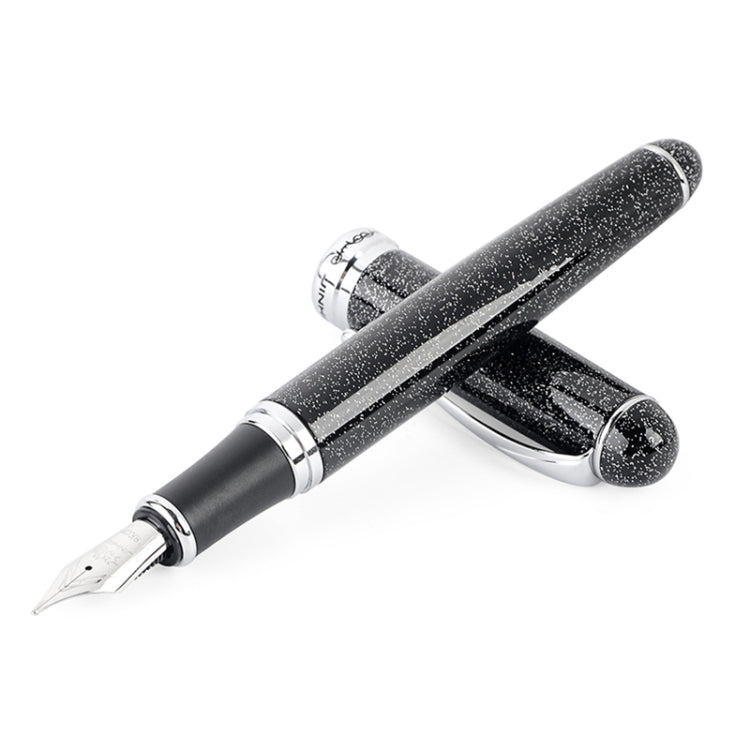 X750 Stationery Stainless Steel Fountain Pen Medium Nib Ink Pens School Oiifice Gift, Nib Size:1.1mm(Fluorescent Black) - Fountain Pens by PMc TechLife | Online Shopping South Africa | PMc TechLife | Buy Now Pay Later Mobicred