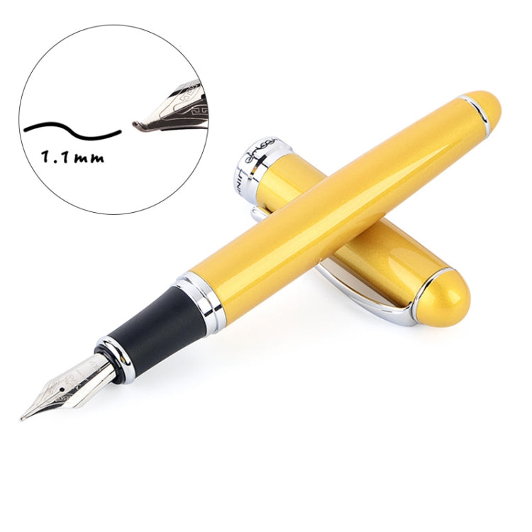 X750 Stationery Stainless Steel Fountain Pen Medium Nib Ink Pens School Oiifice Gift, Nib Size:1.1mm(Gold) - Fountain Pens by PMc TechLife | Online Shopping South Africa | PMc TechLife | Buy Now Pay Later Mobicred