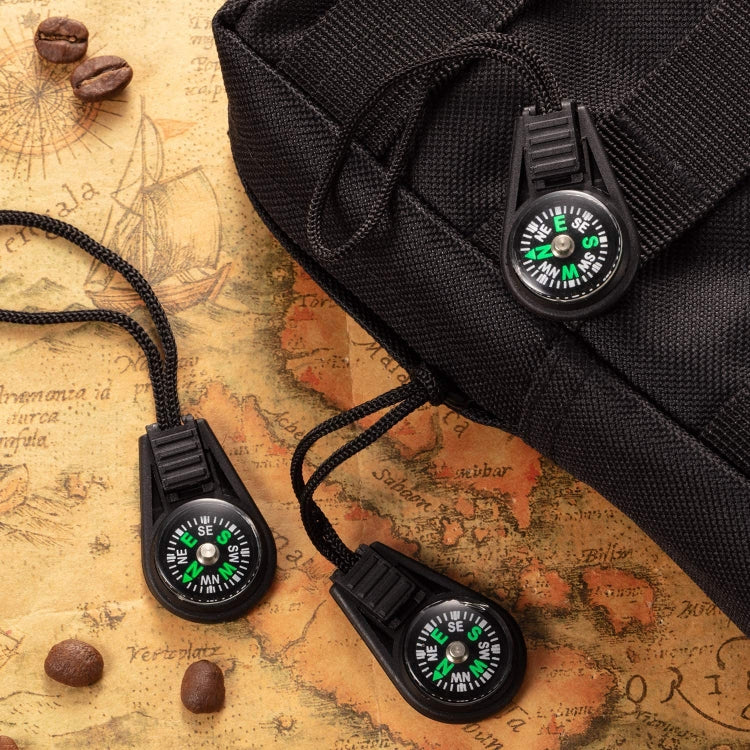 10 PCS Key Chain Mini Compass Gear Outdoor Camping Hiking Navigator Utility Gear Survival Pocket Compass Tool(Black) - Hiking Meter by PMC TechLife | Online Shopping South Africa | PMC TechLife | Buy Now Pay Later Mobicred