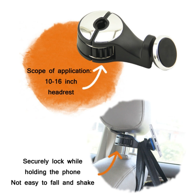 2 PCS Car Multifunctional Rear Headrest Mobile Phone Hook(Three Generation Magnetic Blue) - Auto Fastener & Clips by PMC TechLife | Online Shopping South Africa | PMC TechLife | Buy Now Pay Later Mobicred