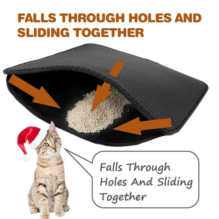 Waterproof Pet Cat Litter Mat EVA Double Layer Cat Litter Trapping Pets Mat Pad Bottom Non-slip Pet Litter Cat Mat(Black) - Pads by PMC TechLife | Online Shopping South Africa | PMC TechLife | Buy Now Pay Later Mobicred