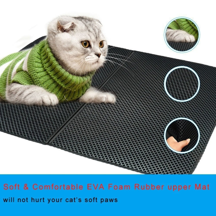 Waterproof Pet Cat Litter Mat EVA Double Layer Cat Litter Trapping Pets Mat Pad Bottom Non-slip Pet Litter Cat Mat(Black) - Pads by PMC TechLife | Online Shopping South Africa | PMC TechLife | Buy Now Pay Later Mobicred