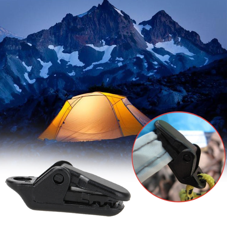 10pcs Tents Accessories Awning Wind Rope Clamp Plastic Clip Outdoor Camping Tent Alligator Cip Hook(Black) - Tents & Accessories by JD | Online Shopping South Africa | PMC TechLife | Buy Now Pay Later Mobicred