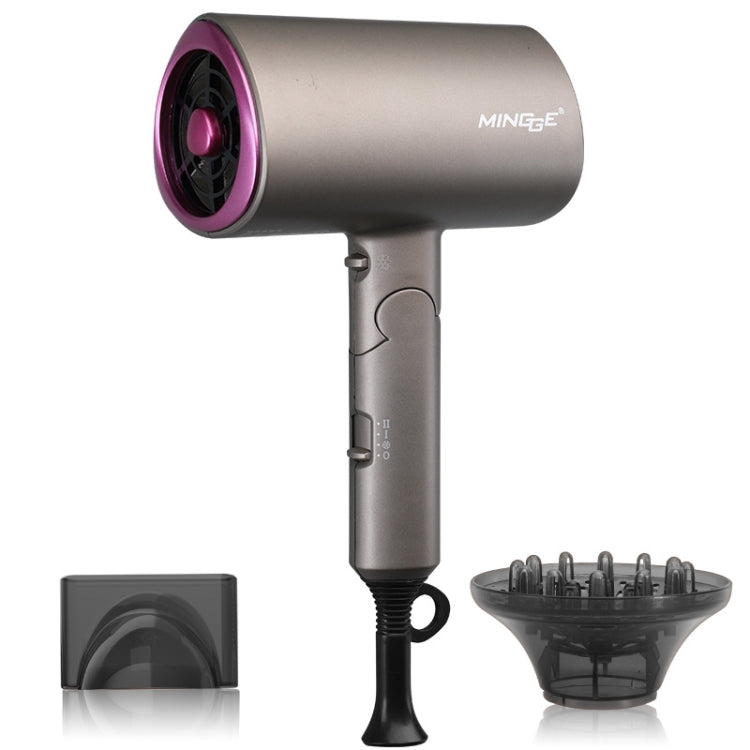 Mingge T1 T Style 1800W High-power Cold Hot Air Wind Fast Drying Folding Hair Dryer, Plug Type:UK Plug(Gray) - free shipping - PMC TechLife - Order now!