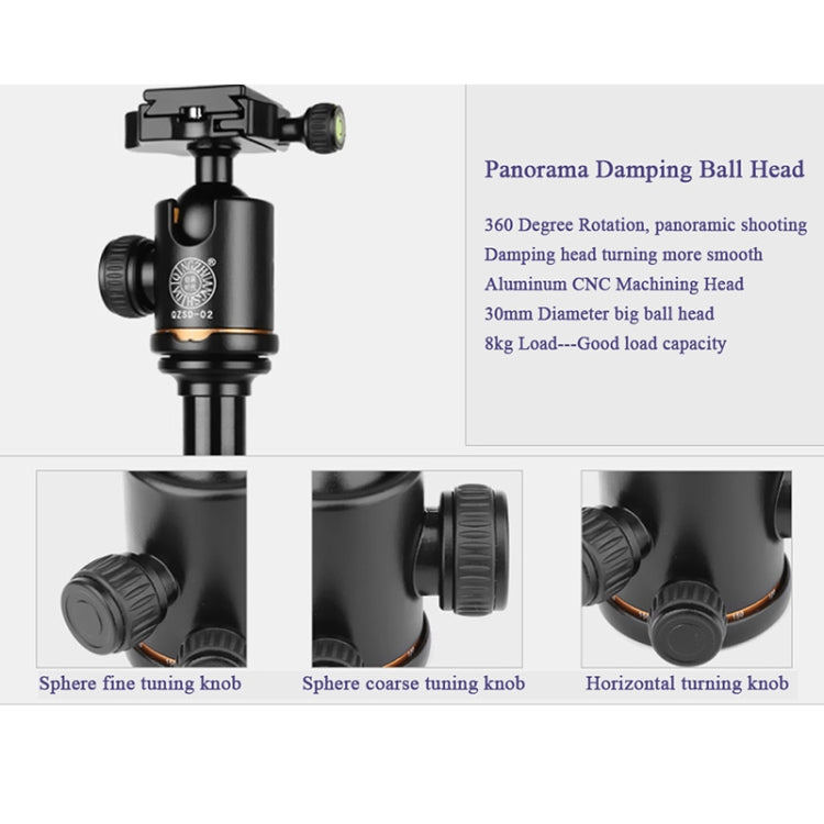 Q222 Portable 4-Section Folding Legs Aluminum Alloy Tripod Mount Monopod Holder with Ball Heads - Tripods by PMC TechLife | Online Shopping South Africa | PMC TechLife | Buy Now Pay Later Mobicred