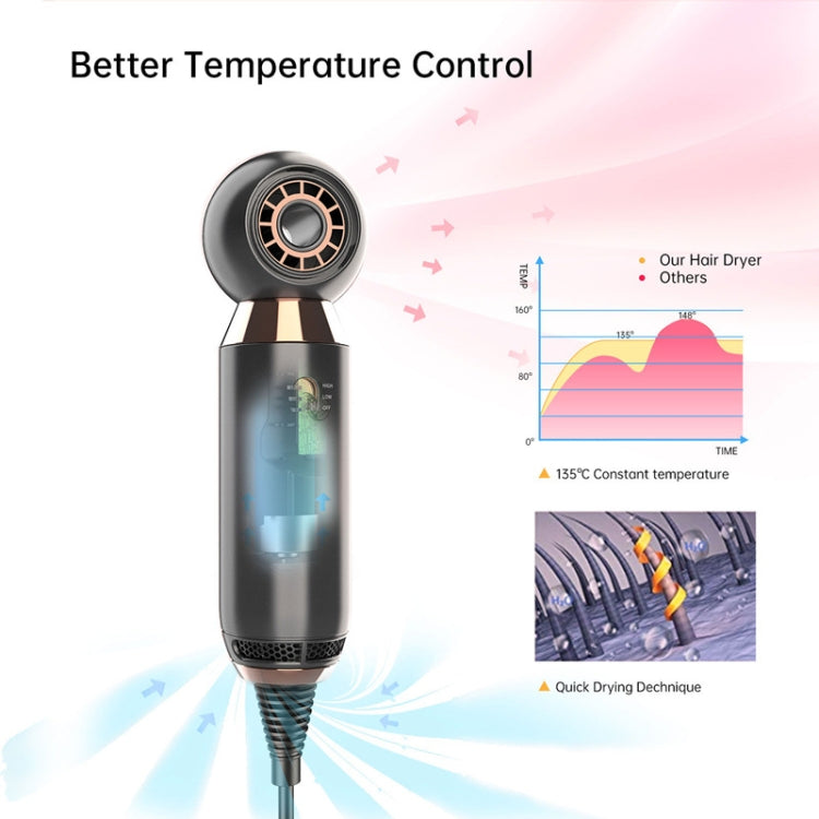 Mdjc-806 Travel Leafless Mini Hair Dryer Hotel Wall-Mounted Hair Dryer(UK Plug) - free shipping - PMC TechLife - Order now!