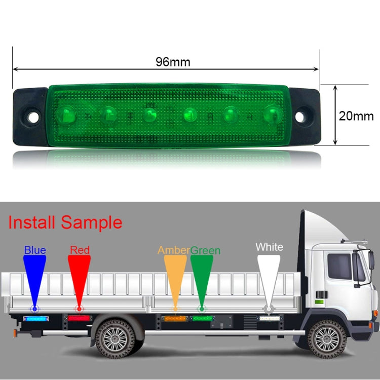 4 PCS 12V 6 SMD Auto Car Bus Truck Wagons External Side Marker Lights LED Trailer Indicator Light Rear Side Lamp(White) - free shipping - PMC TechLife - Order now!