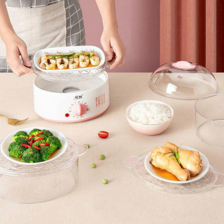 LINGRUI Timer Mini Multi-Function Egg Cooker Automatic Power Off Home Breakfast Machine, CN Plug, Specification:Double Layers(Grey) - free shipping - PMC TechLife - Order now!