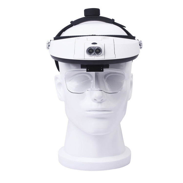 The Elderly Reading And Repairing Magnifying Glass With 2 LED Lamp Head-Mounted HD Magnifying Glass - Glasses Style by PMC TechLife | Online Shopping South Africa | PMC TechLife