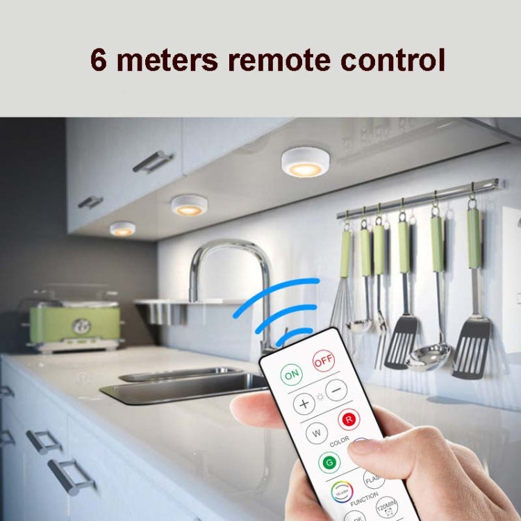 6 PCS / Set 16 Color RGB LED Night Light Strobe Atmosphere Pat Light Remote Control Cabinet Light with 2 Remote Control - Night Lights by PMc TechLife | Online Shopping South Africa | PMc TechLife | Buy Now Pay Later Mobicred