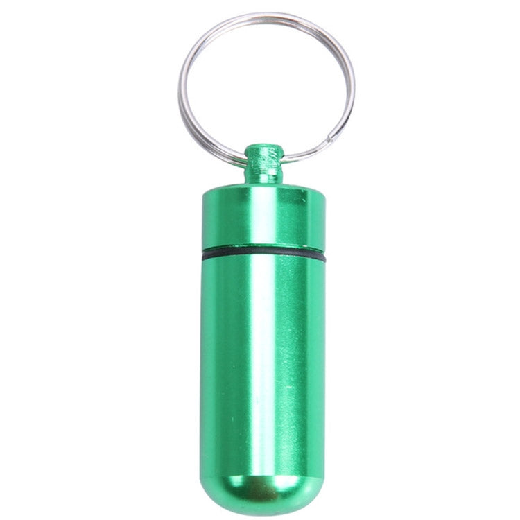 10pcs Portable Sealed Waterproof Aluminum Alloy First Aid Pill Bottle with Keychain(Green) - Emergency Tools by PMC TechLife | Online Shopping South Africa | PMC TechLife | Buy Now Pay Later Mobicred
