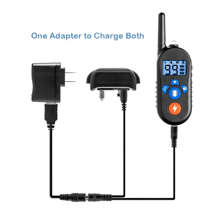 800m Remote Control Electric Shock Bark Stopper Vibration Warning Pet Supplies Electronic Waterproof Collar Dog Training Device, Style:556-2(EU Plug) - Training Aids by PMC TechLife | Online Shopping South Africa | PMC TechLife | Buy Now Pay Later Mobicred