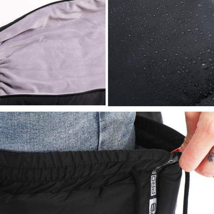 Electric Bicycle Winter Motorcycle Windshield Waterproof Warm Leg Cover Plus Velvet Padded Knee Pads, Size:60cm Increase(Black) - Protective Gear by PMC TechLife | Online Shopping South Africa | PMC TechLife | Buy Now Pay Later Mobicred