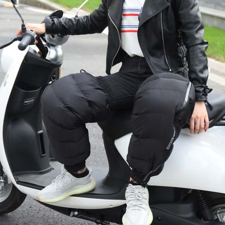 Electric Bicycle Winter Motorcycle Windshield Waterproof Warm Leg Cover Plus Velvet Padded Knee Pads, Size:70cm Lengthened and Enlarged(Black) - Protective Gear by PMC TechLife | Online Shopping South Africa | PMC TechLife | Buy Now Pay Later Mobicred