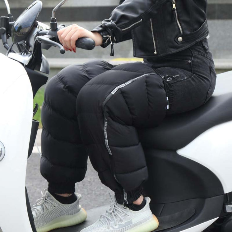 Electric Bicycle Winter Motorcycle Windshield Waterproof Warm Leg Cover Plus Velvet Padded Knee Pads, Size:70cm Lengthened and Enlarged(Black) - Protective Gear by PMC TechLife | Online Shopping South Africa | PMC TechLife | Buy Now Pay Later Mobicred