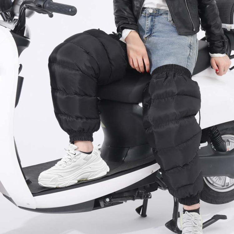 Electric Bicycle Winter Motorcycle Windshield Waterproof Warm Leg Cover Plus Velvet Padded Knee Pads, Size:70cm Lengthened and Enlarged(Black) - Protective Gear by PMC TechLife | Online Shopping South Africa | PMC TechLife | Buy Now Pay Later Mobicred