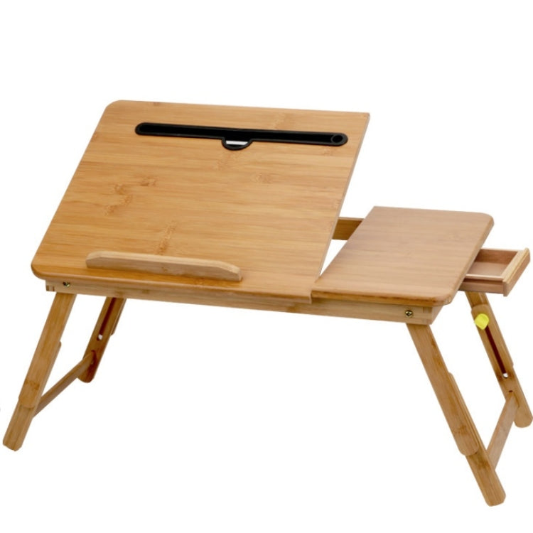 Folding Laptop Desk Bed Card Slot Lifting Type Lazy Computer Desk, Size: Medium (54cm), Style:with Drawer - Laptop Stand by PMC Jewellery | Online Shopping South Africa | PMC Jewellery | Buy Now Pay Later Mobicred