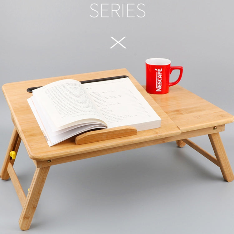 Folding Laptop Desk Bed Card Slot Lifting Type Lazy Computer Desk, Size: Medium (54cm), Style:with Drawer - Laptop Stand by PMC Jewellery | Online Shopping South Africa | PMC Jewellery | Buy Now Pay Later Mobicred