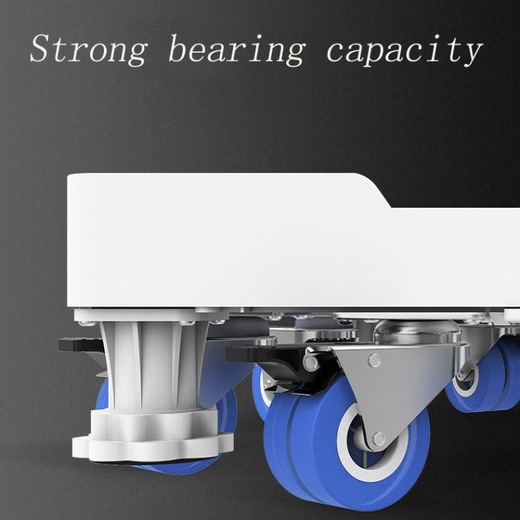 Double Tubes 4 Wheels + 4 Legs Adjustable Stainless Steel Refrigerator Bracket Washing Machine Base Bracket - free shipping - PMC TechLife - Order now!