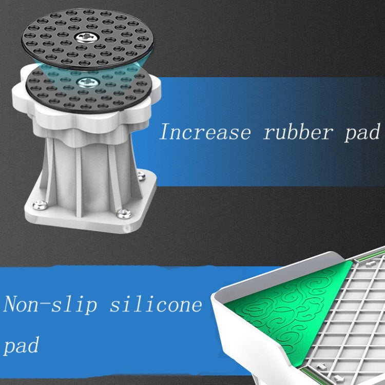 Double Tubes 4 Wheels + 4 Legs Adjustable Stainless Steel Refrigerator Bracket Washing Machine Base Bracket - free shipping - PMC TechLife - Order now!